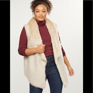 Lane Bryant shearling vest 26/28 NWT